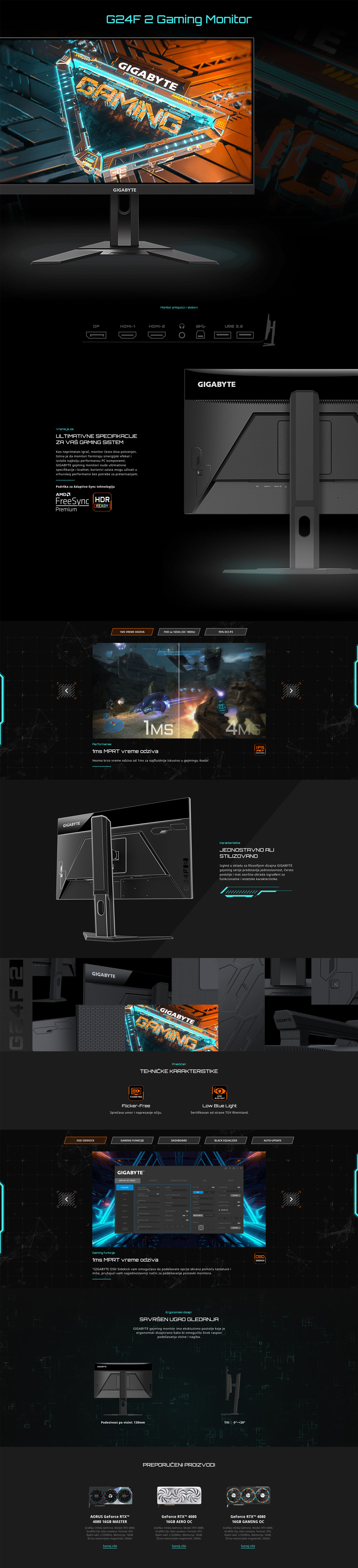 GIGABYTE gaming monitor